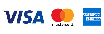 Visa, Mastercard, American Express Accepted