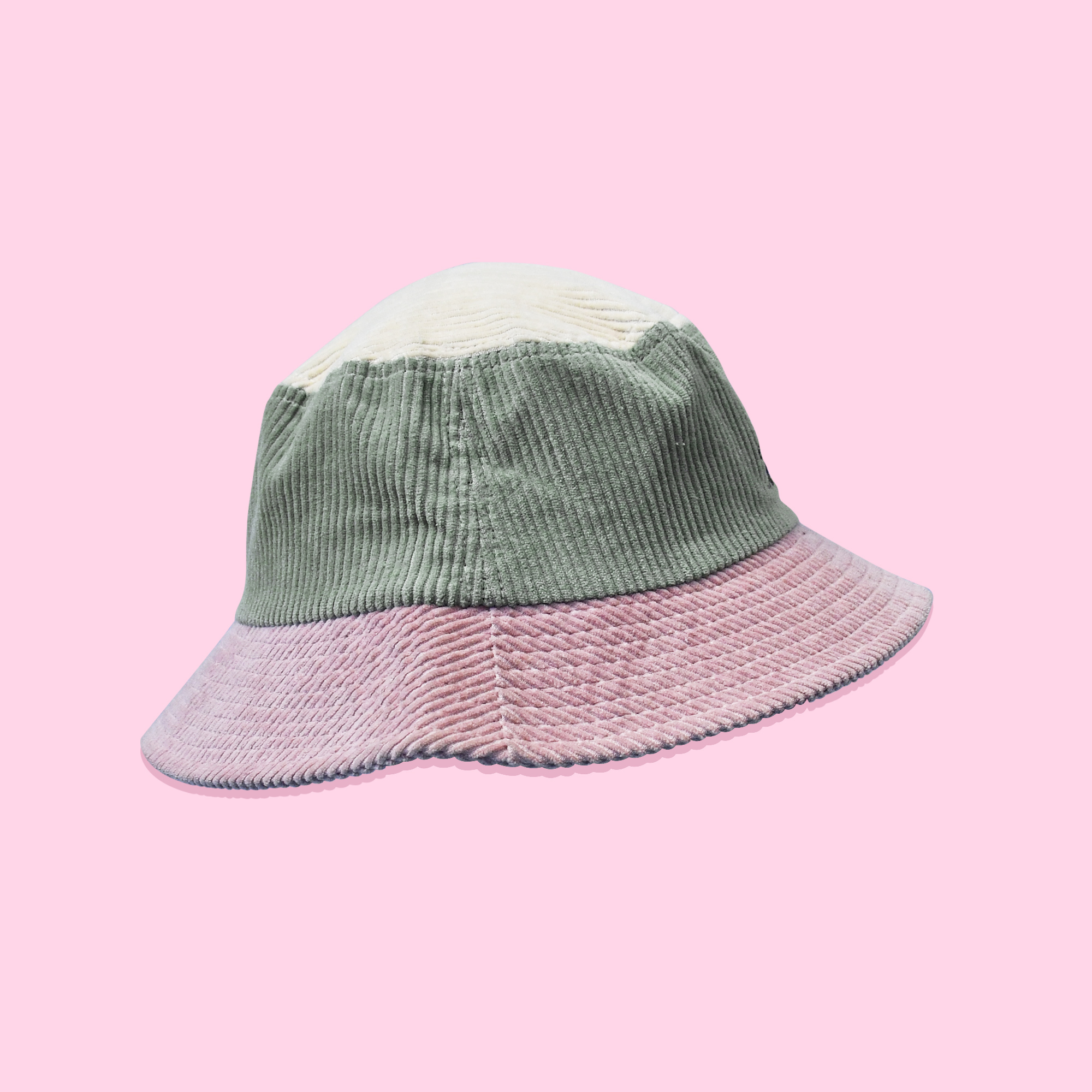 Colour Block Corduroy Bucket Hat