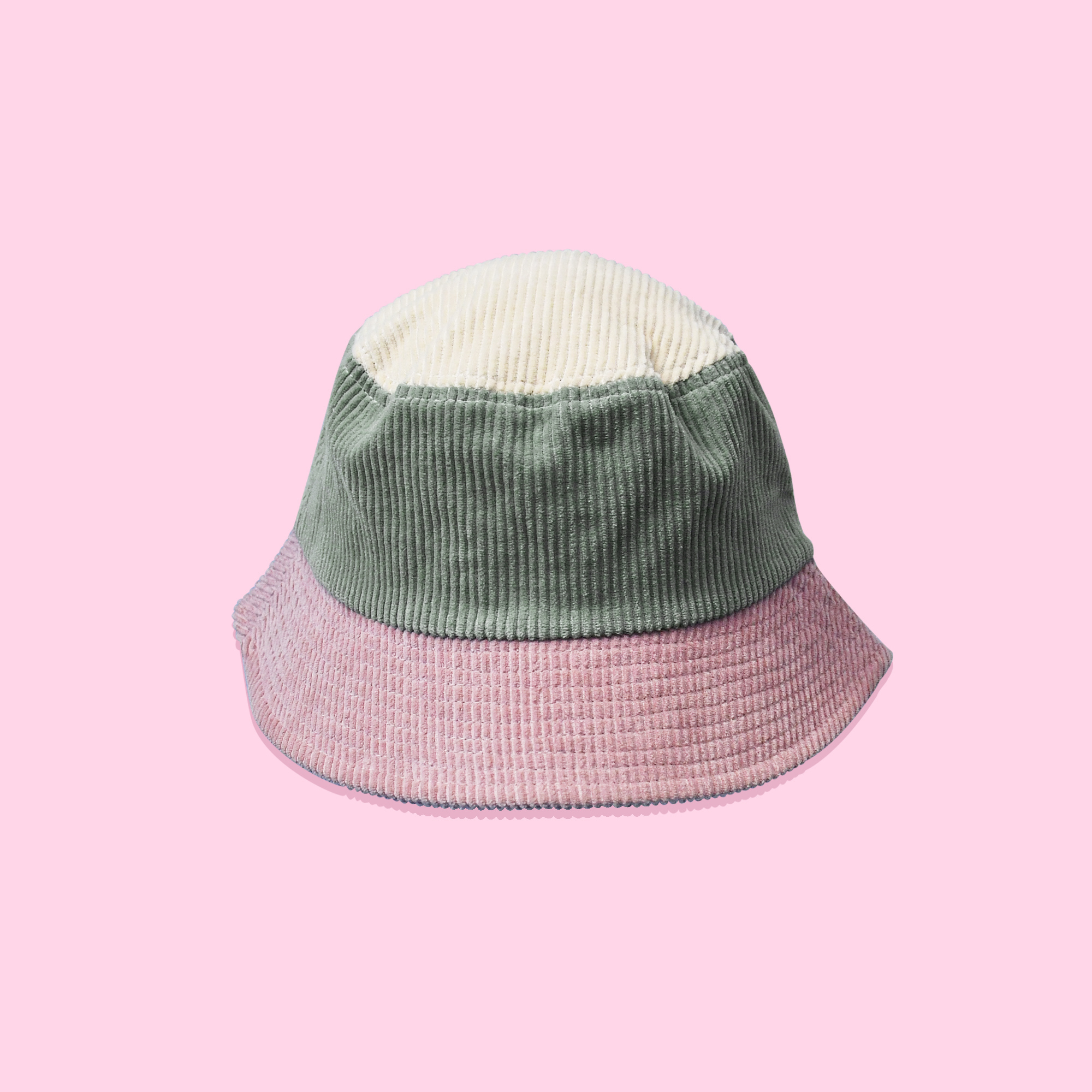 Colour Block Corduroy Bucket Hat