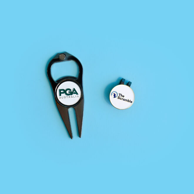 Custom Made Divot Tool & Hat Clip Set