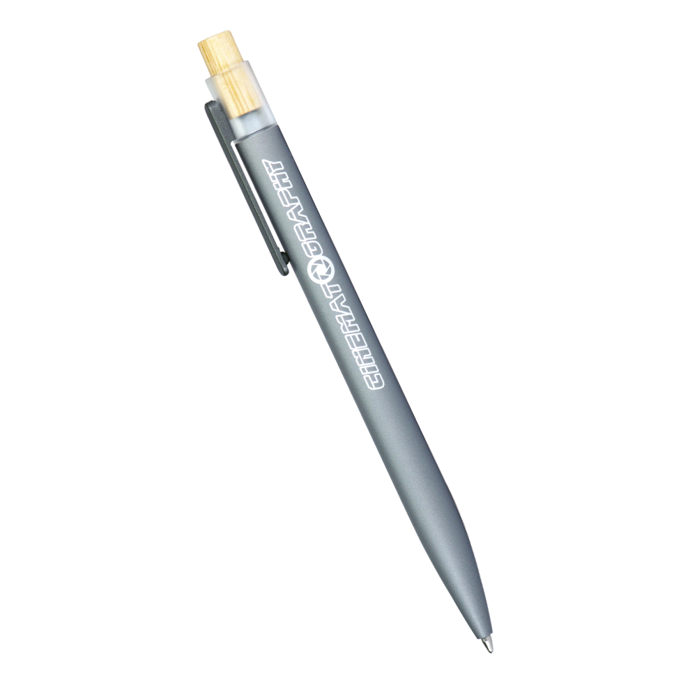 Recycled Aluminium Pen w/ Bamboo Clicker