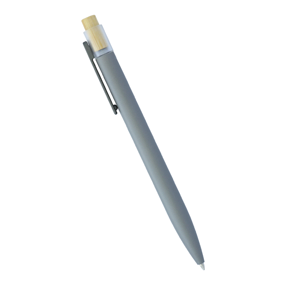 Recycled Aluminium Pen w/ Bamboo Clicker