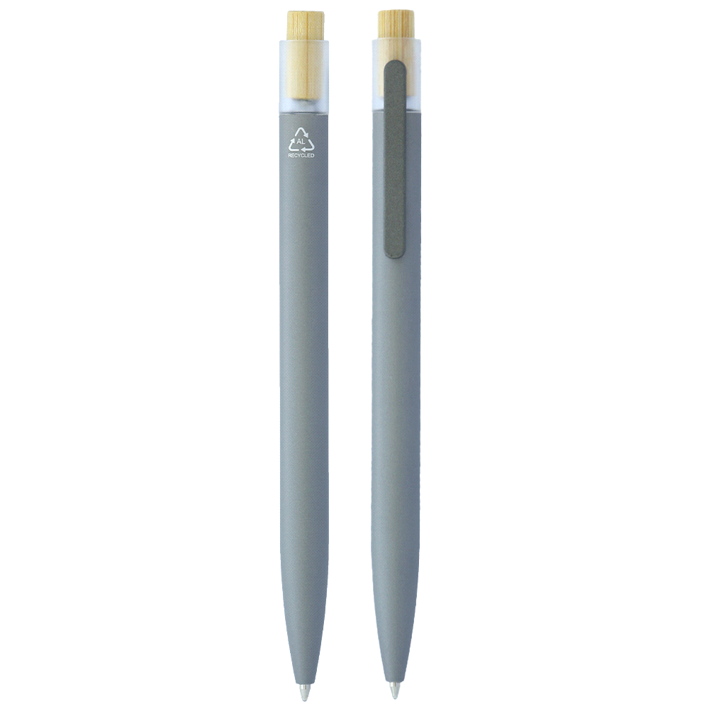 Recycled Aluminium Pen w/ Bamboo Clicker
