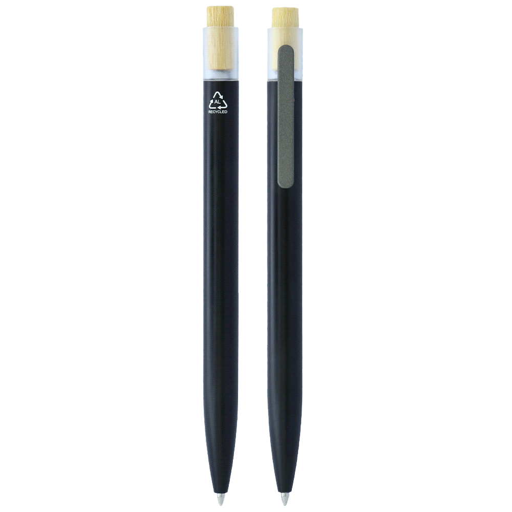 Recycled Aluminium Pen w/ Bamboo Clicker