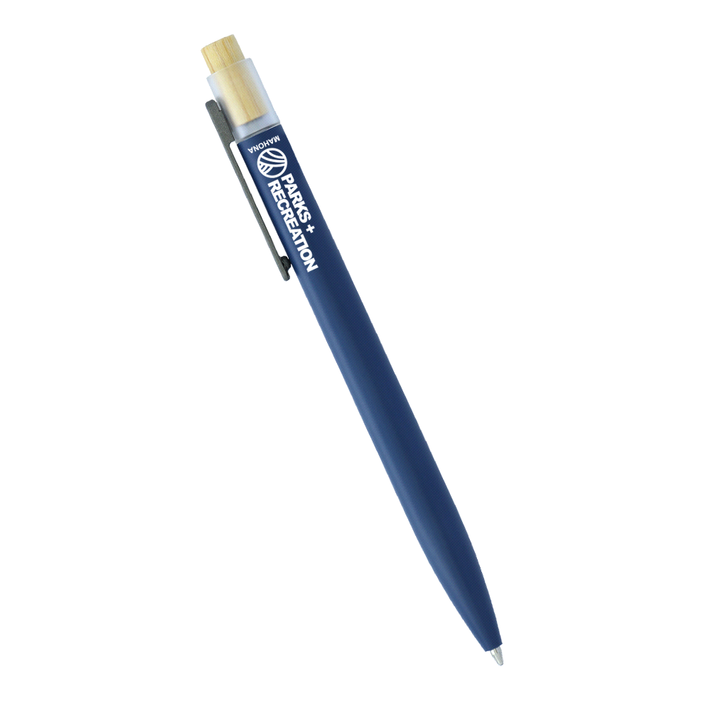 Recycled Aluminium Pen w/ Bamboo Clicker