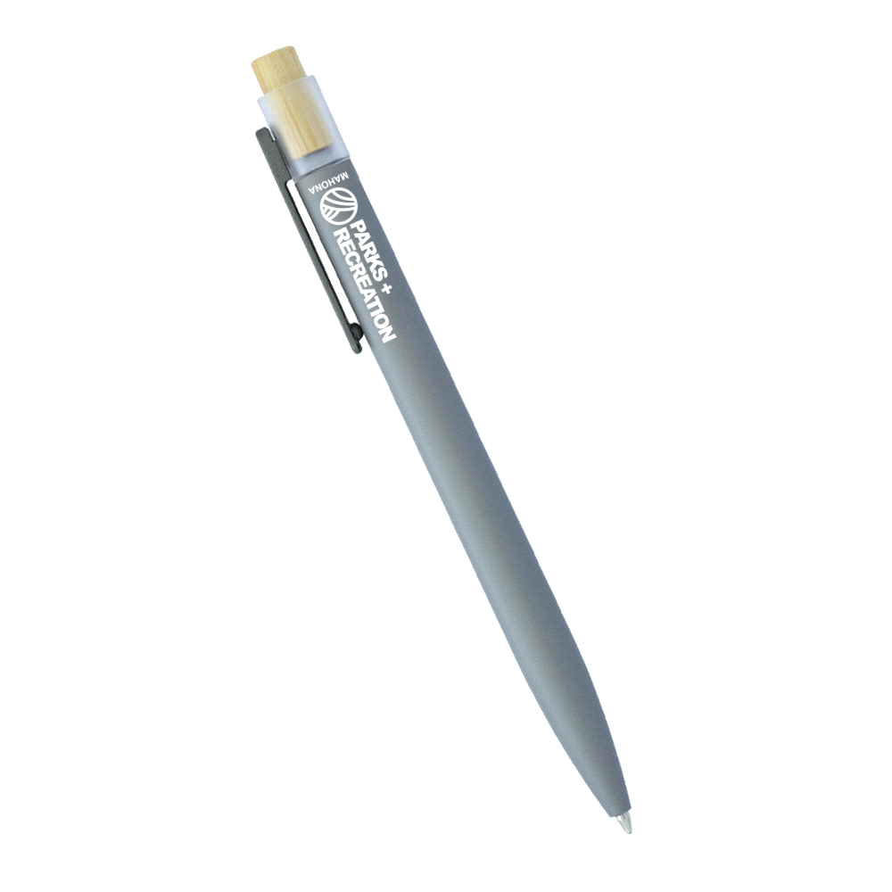 Recycled Aluminium Pen w/ Bamboo Clicker