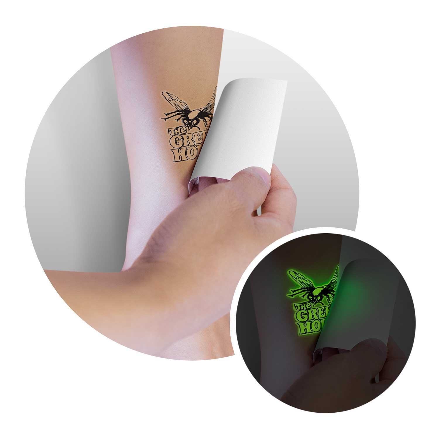 Temporary Tattoo Glow in the Dark – 51mm x 51mm