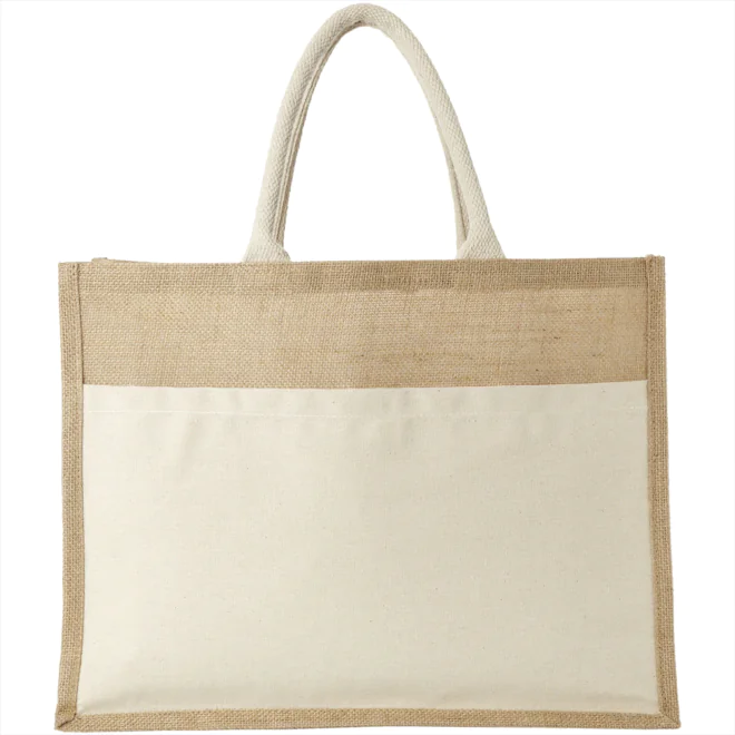 Mumbay Cotton Pocket Jute Tote Bag 19L