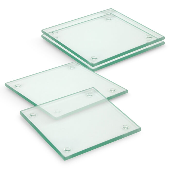 Venice Glass Coaster Set of 4 Square – Full Colour