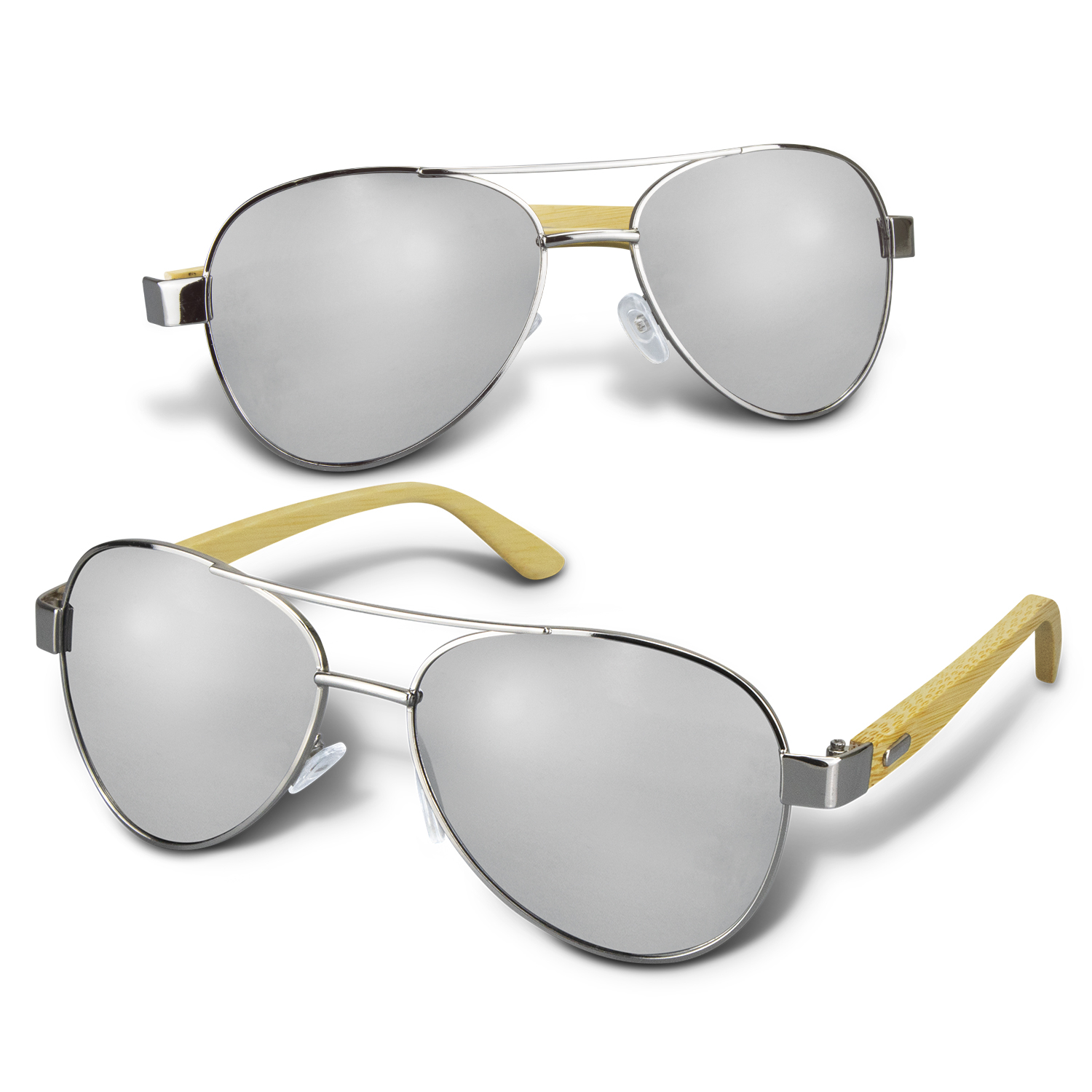 Aviator Mirror Lens Sunglasses – Bamboo