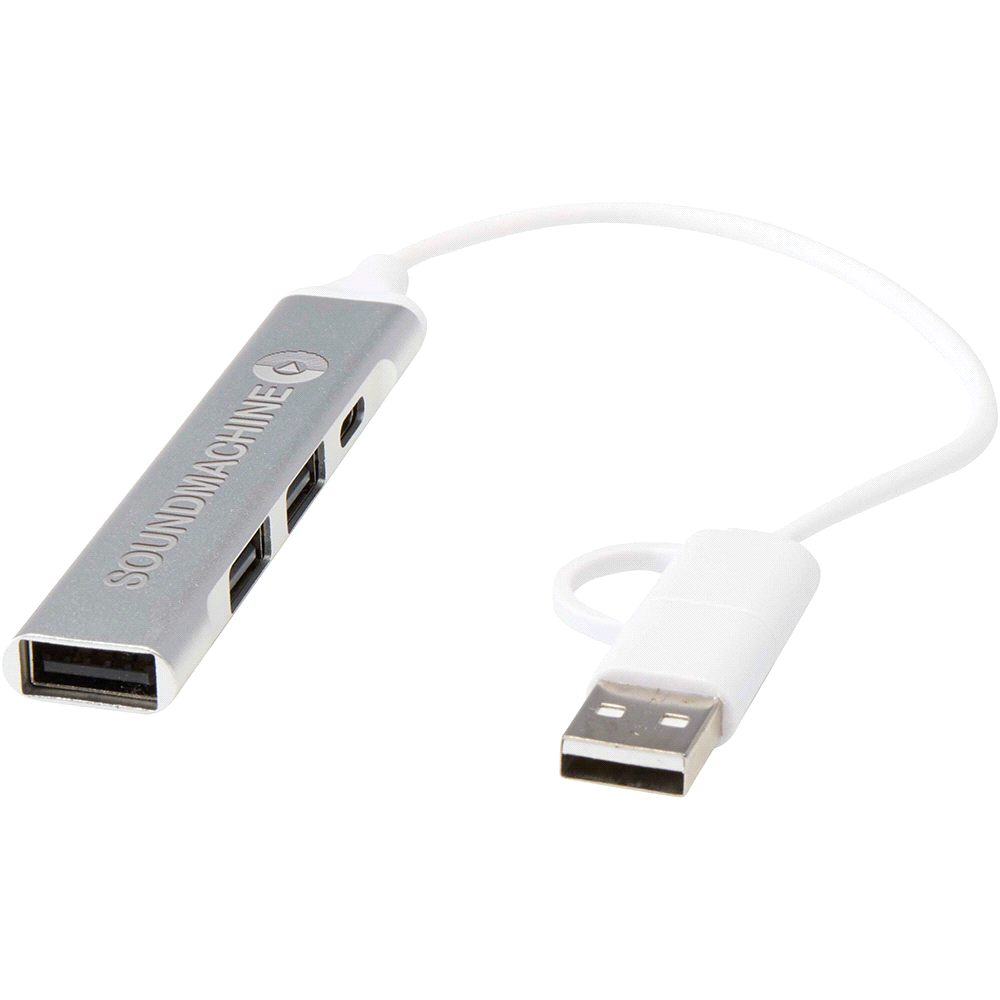 Alkaid 4-Port Recycled Aluminium USB-A & Type-C Hub w/ Dual Input