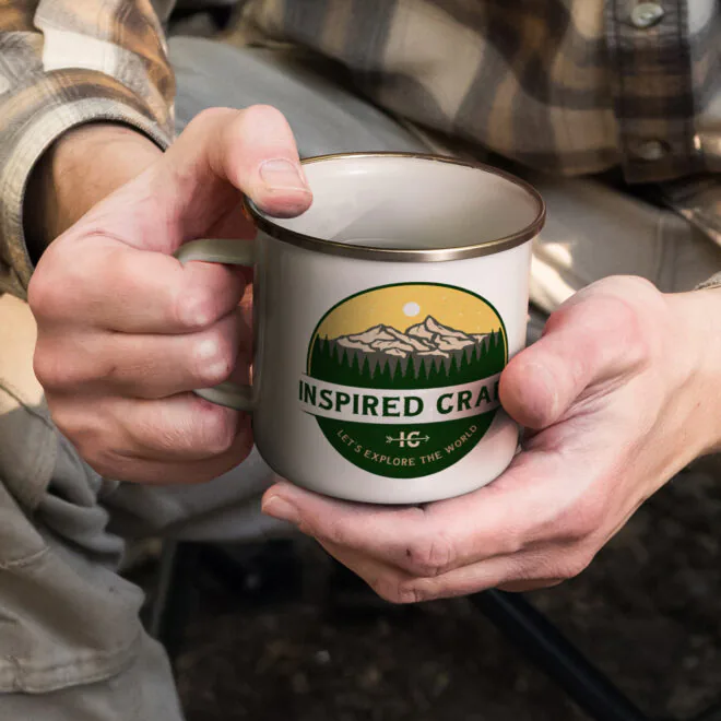Explorer Enamel Mug – Full Colour Design