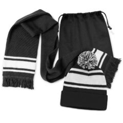 Commodore Scarf and Beanie with Pom Pom Set