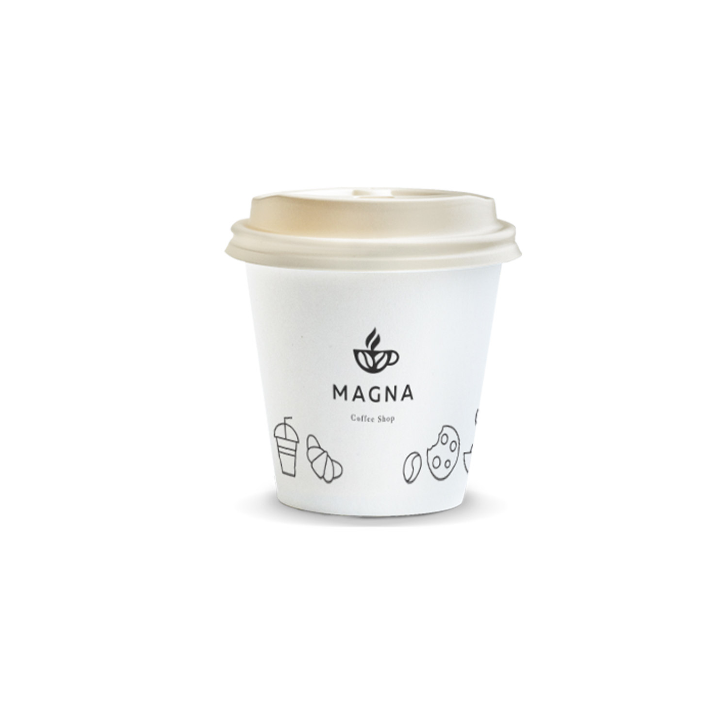 Compostable Paper Coffee Cup – 180ml