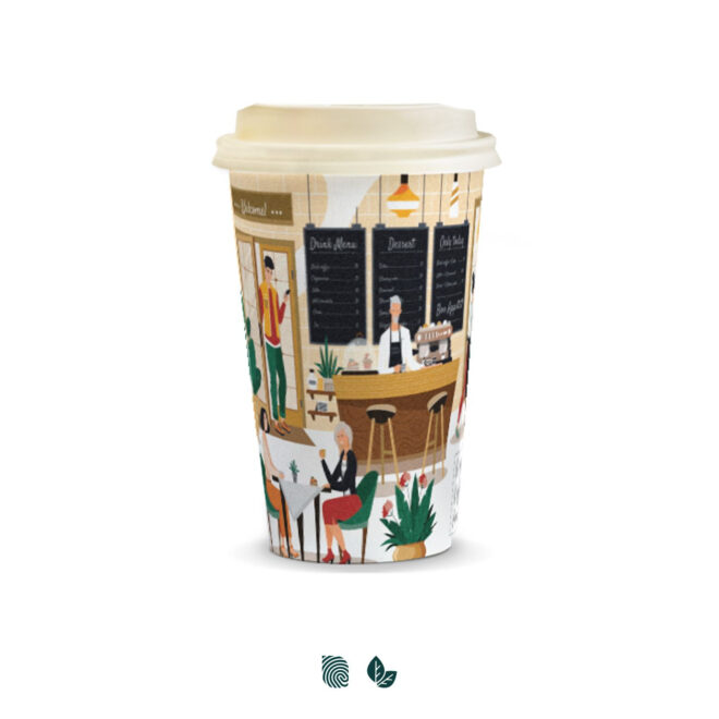 Compostable Paper Coffee Cup – 350ml