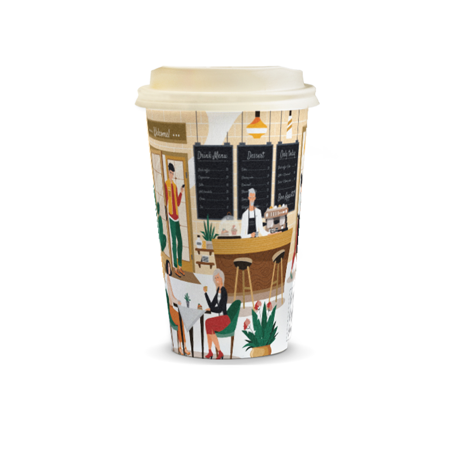 Compostable Paper Coffee Cup – 350ml