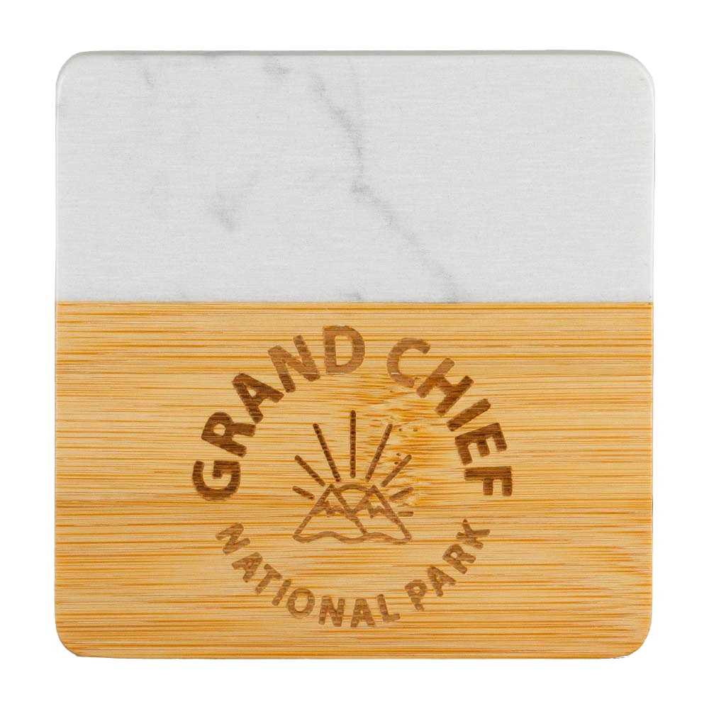 Marble & Bamboo Coaster