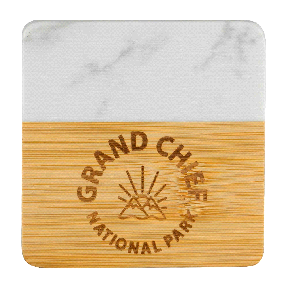 Marble & Bamboo Coaster