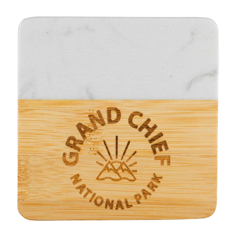 Marble & Bamboo Coaster
