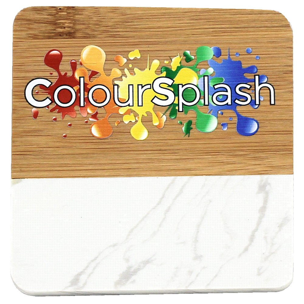 Marble & Bamboo Coaster