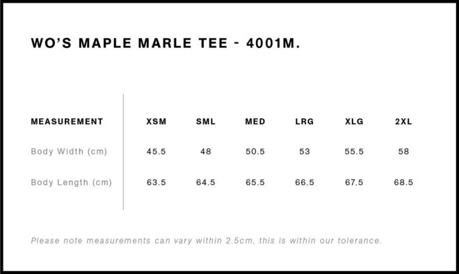 Wo’s Maple Marle Tee