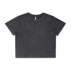 Wo's Stone Wash Heavy Crop Tee | 4086