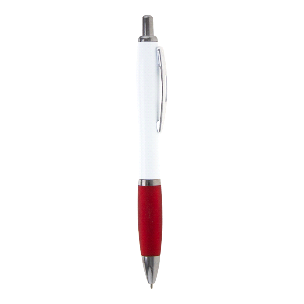 Nash Ballpoint Pen w/ White Barrel & Coloured Grip