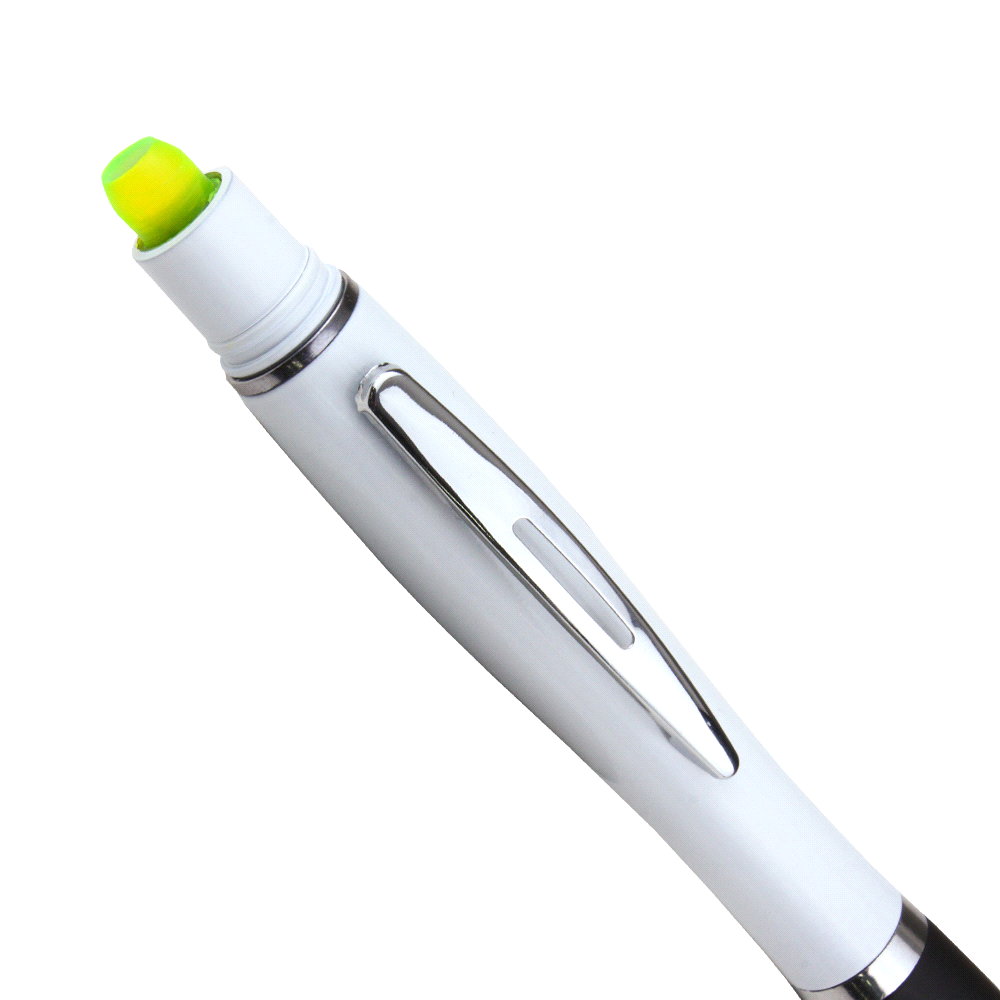 Nash Ballpoint Pen w/ Yellow Wax Highlighter