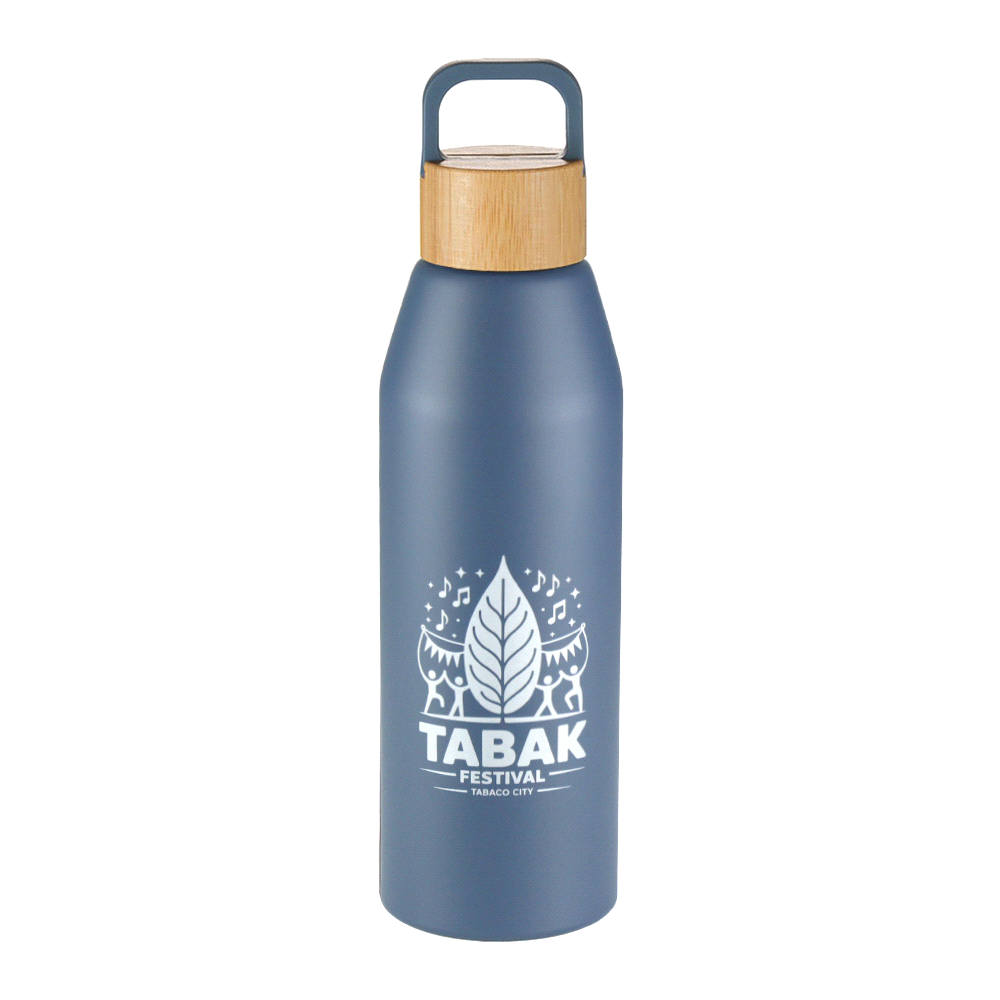 Aspen Recycled Bottle with Bamboo Lid – 1L