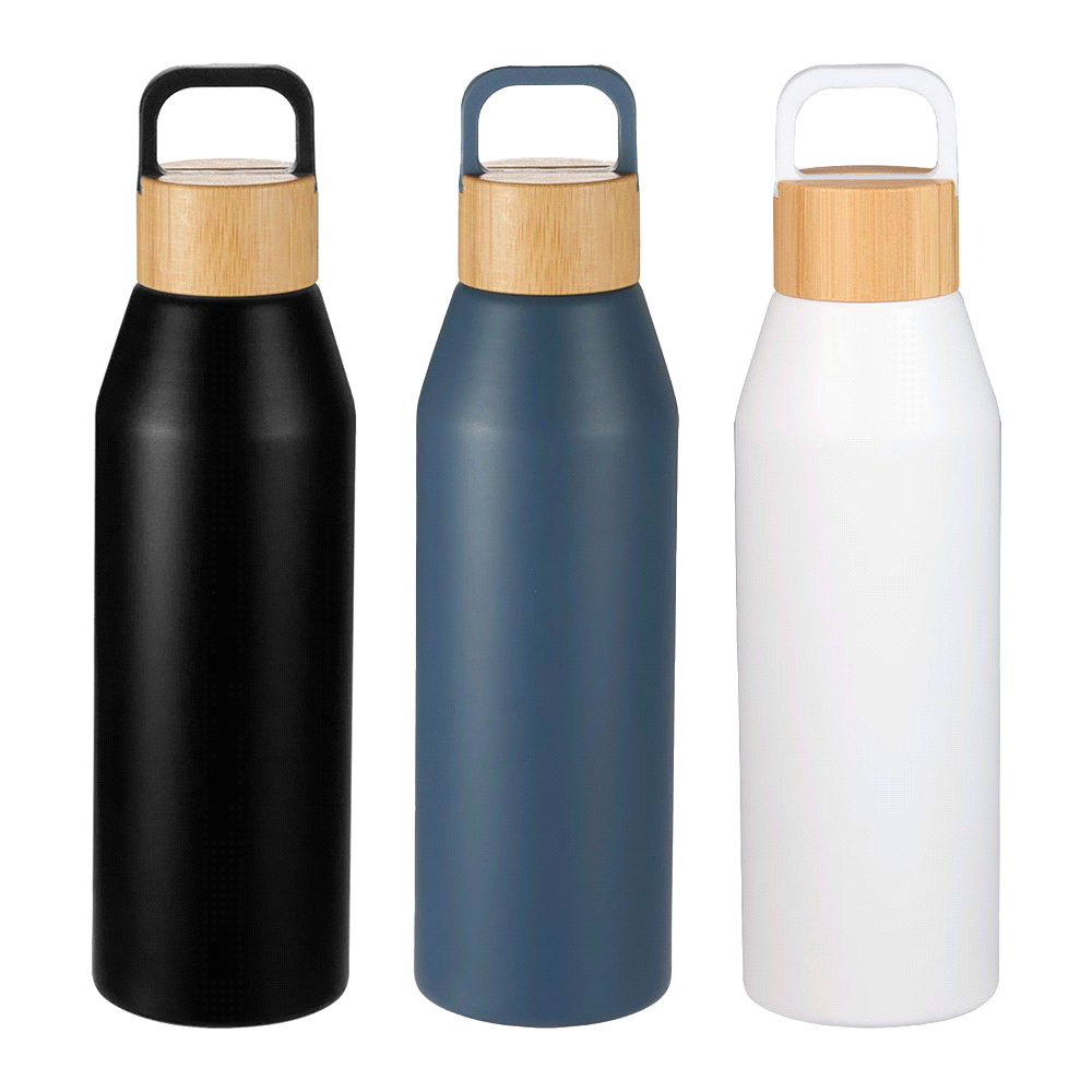 Aspen Recycled Bottle with Bamboo Lid – 1L