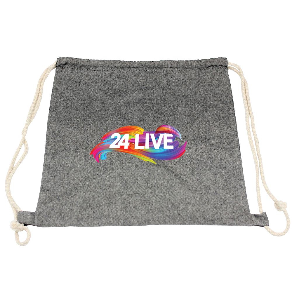 Melange Custom Dyed Drawstring Bag