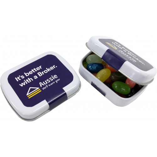Small Rectangle Tin with JELLY BELLY Jelly Beans 30g