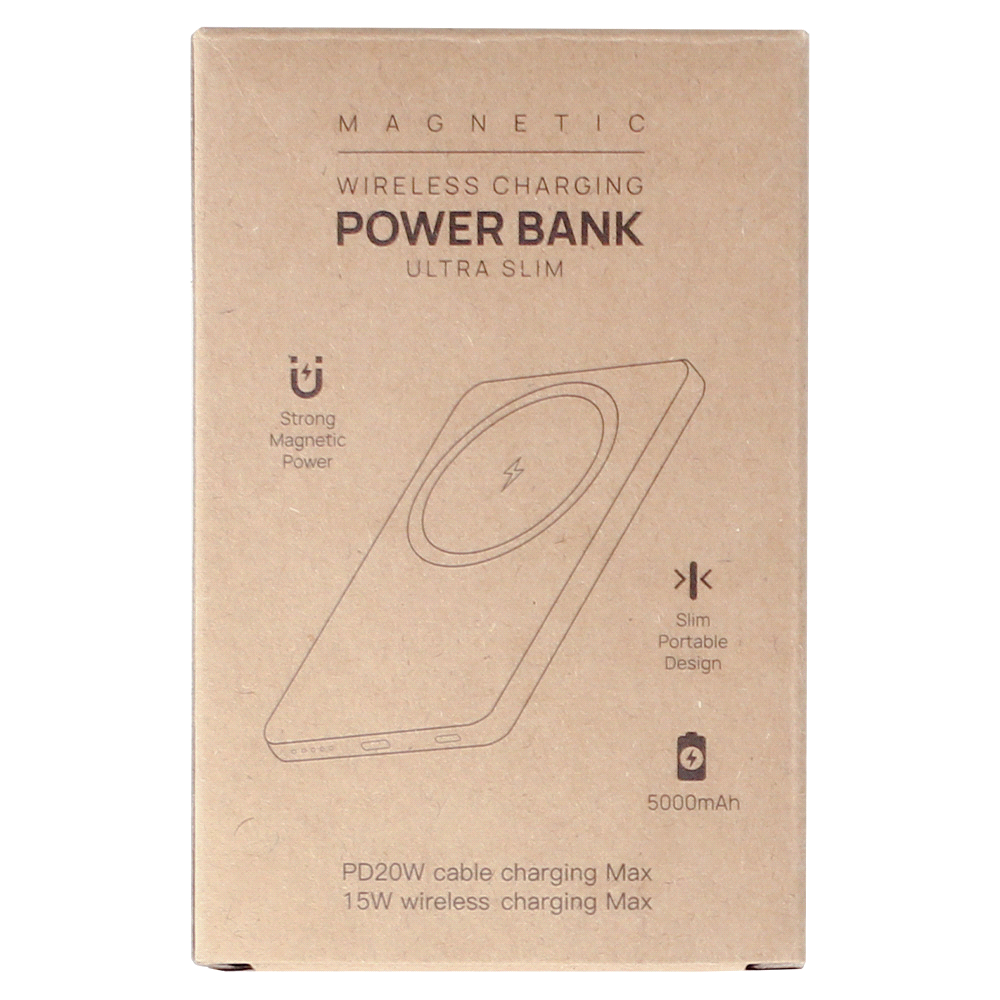 Slim Metal Magnetic Power Bank 5000 mAh