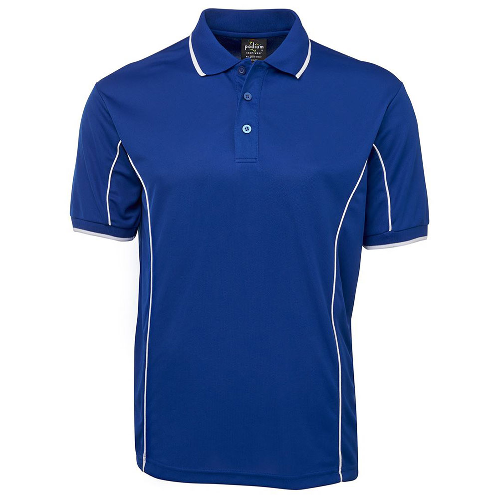 7PIP_royalblue S/S Piping Polo