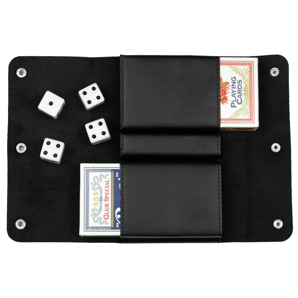 Travel Card Set w/ Leather Cover