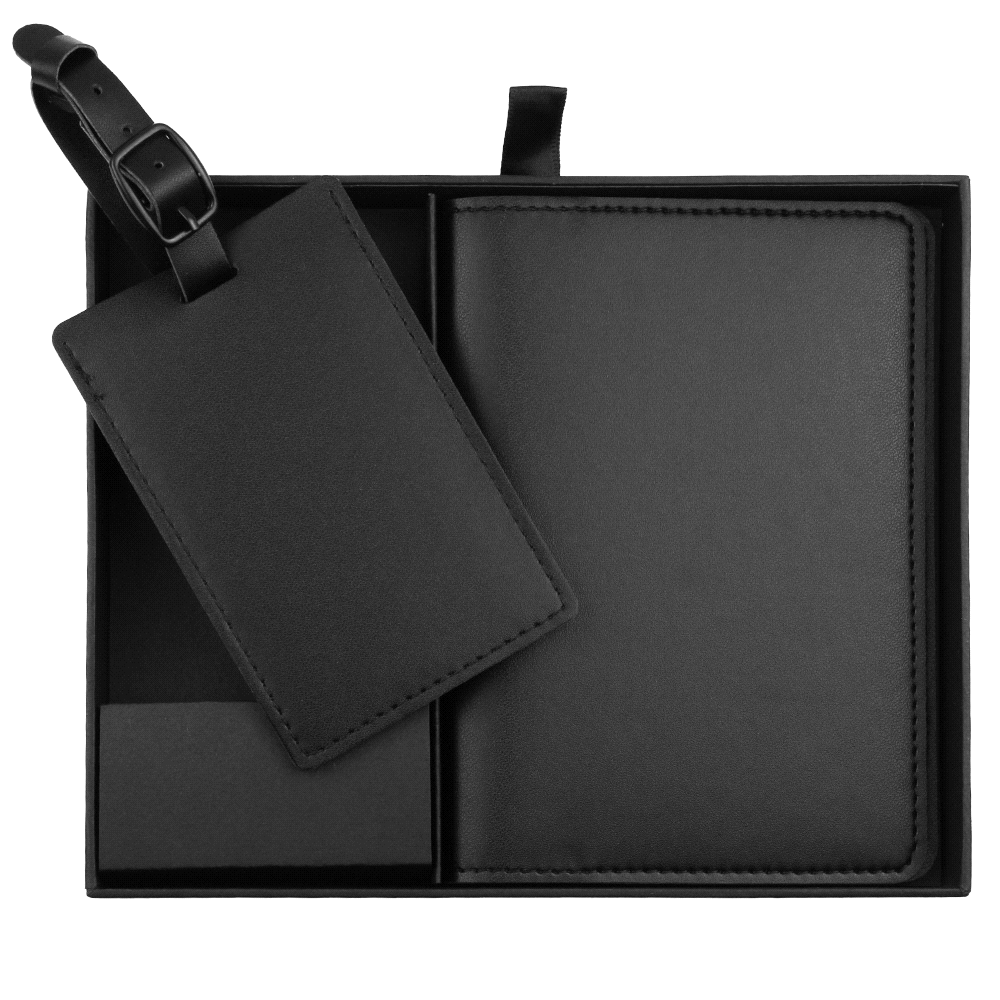 Pineapple Leather Travel Gift Set