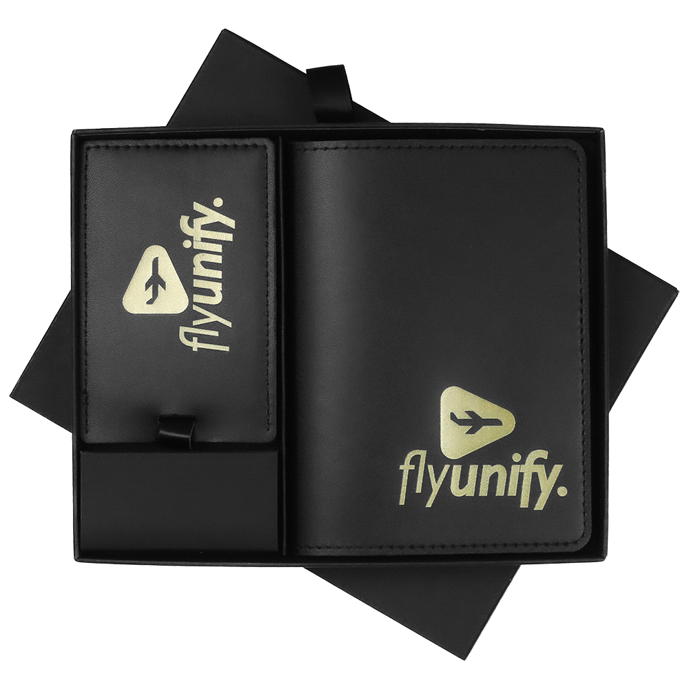 Pineapple Leather Travel Gift Set