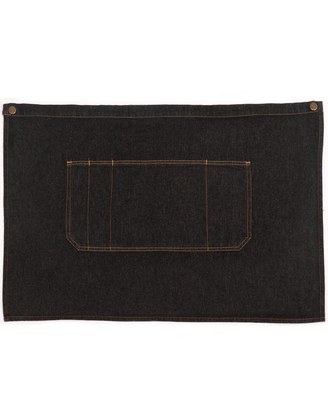 AP10_Black_l East Village Half Denim Apron