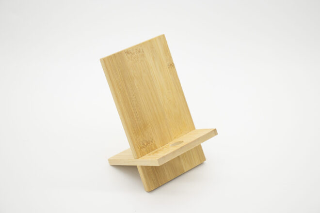 Groove Bamboo Phone Stand