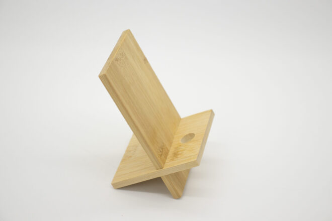 Groove Bamboo Phone Stand