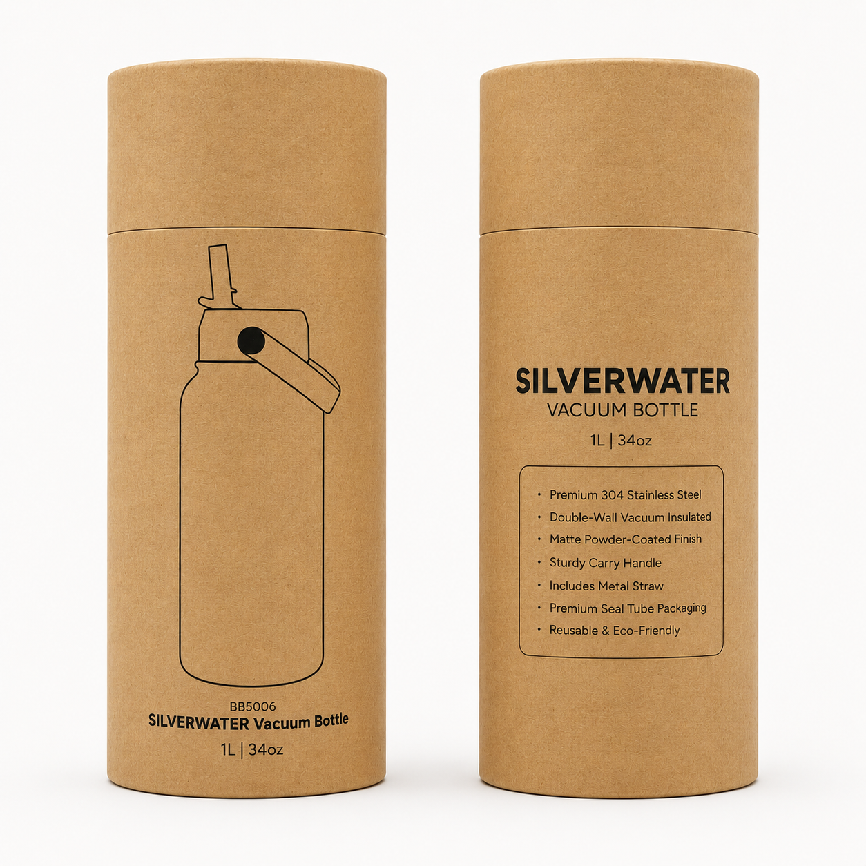 SILVERWATER 1L Vacuum Bottle