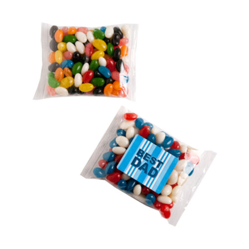 Mixed or Corporate Coloured Jelly Beans in 100g bag