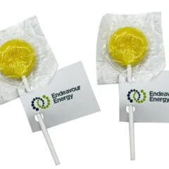 Small Branded Lollipops with Tag