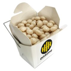 White Cardboard Noodle Box Filled with Mints 100G