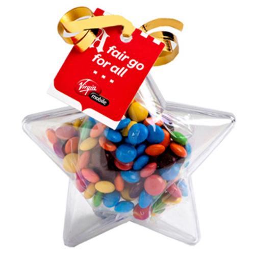 Acrylic Stars Filled with Mini M&Ms 50G
