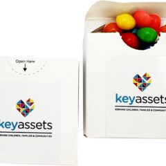 Flip Lid Cardboard Box with Chewy Fruit 50g