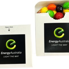 Flip Lid Cardboard Box with Skittles 50g