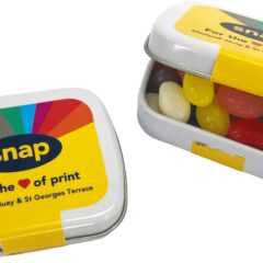 Small Rectangle Tin filled with Mini Jelly Beans 30g