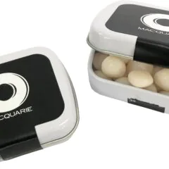 Small Rectangle Tin filled with Chewy Mints 30g