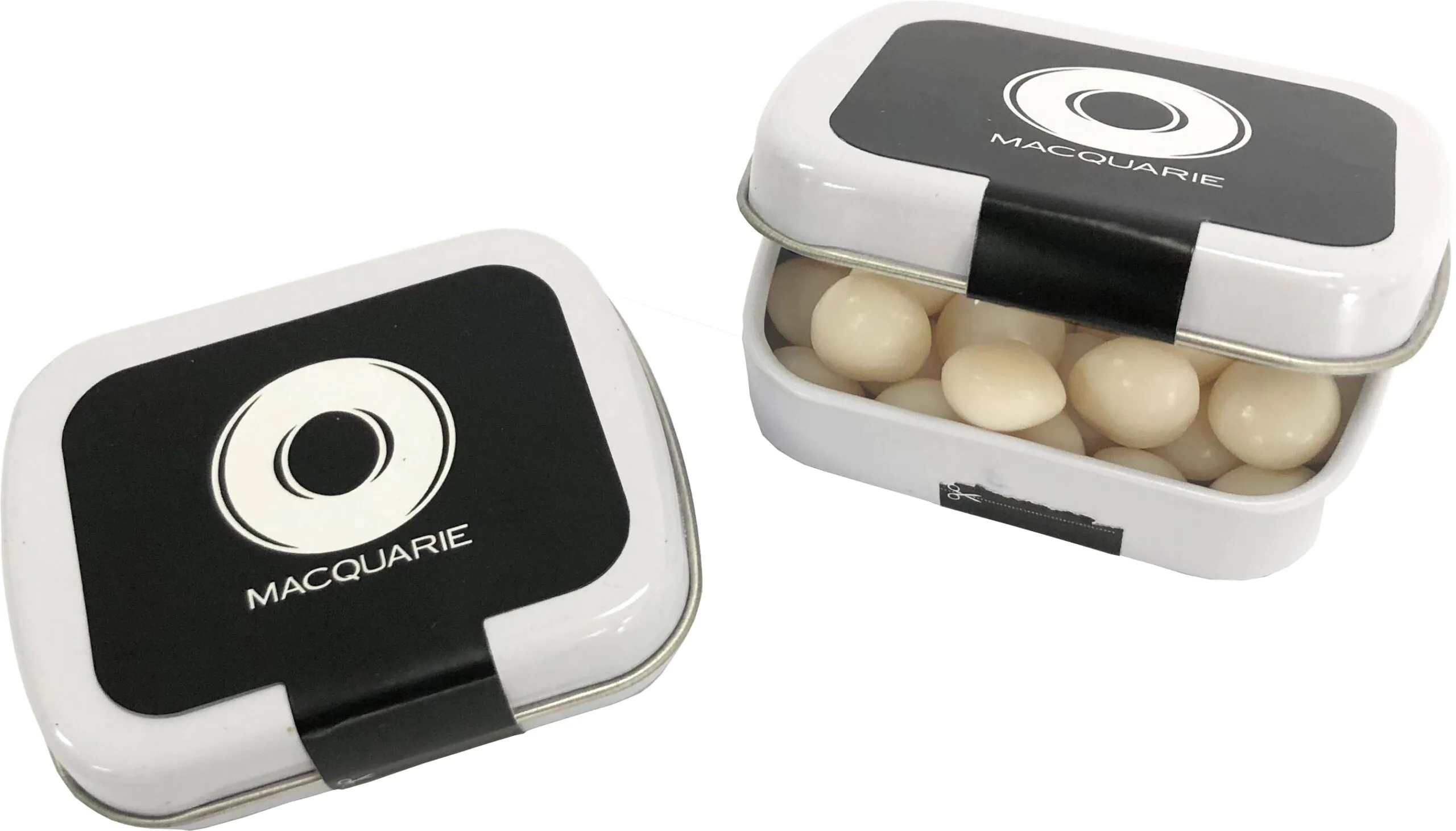 Small Rectangle Tin filled with Chewy Mints 30g